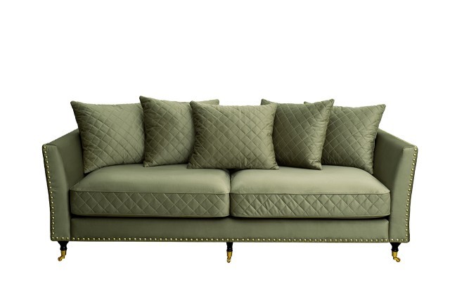 Диван Sorrento 220 трехмест., велюр оливковый Colt1002-OLIV 220*101*88см (TT-00014974)