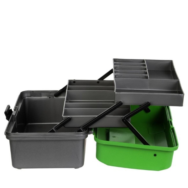 Ящик рыболова Helios двухполочный зеленый (70146)