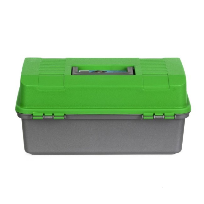 Ящик рыболова Helios двухполочный зеленый (70146)