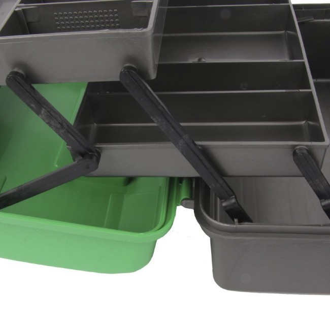 Ящик рыболова Helios двухполочный зеленый (70146)