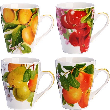 Кружка 340мл Фрукты (мин.4шт)LR (24465) Кружка 340мл Фрукты (мин.4шт)LR (24465)