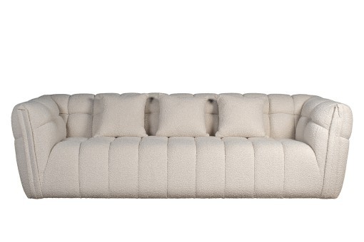 Диван Prato трехместный букле белый 249*106*74см (TT-00013631)