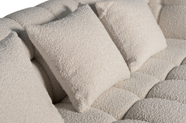 Диван Prato трехместный букле белый 249*106*74см (TT-00013631) Диван Prato трехместный букле белый 249*106*74см (TT-00013631)