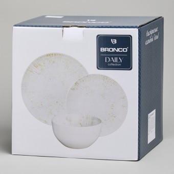 Набор обеденный bronco "daily" на 4 персоны 12 предметов горчичный Bronco (576-1006)