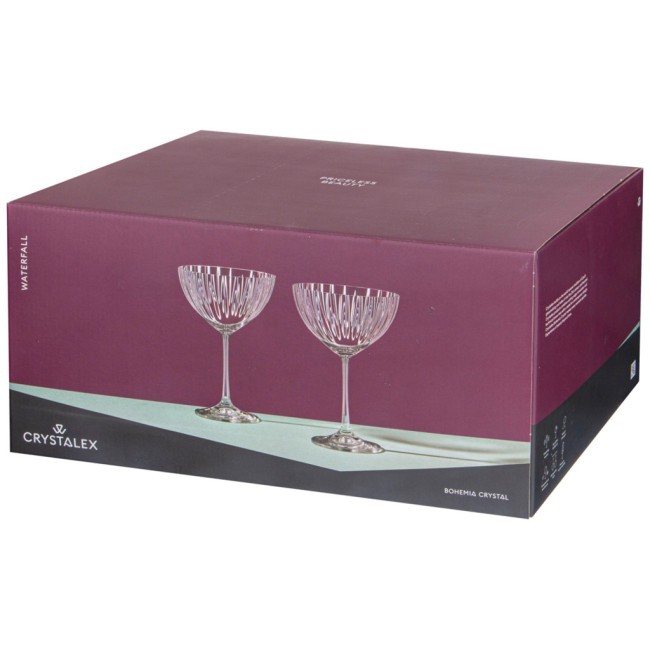 Набор бокалов для шампанского/коктейля из 6 шт. "waterfall" 340 мл высота=18 см Bohemia Crystal (674-230) Набор бокалов для шампанского/коктейля из 6 шт. "waterfall" 340 мл высота=18 см Bohemia Crystal (674-230)