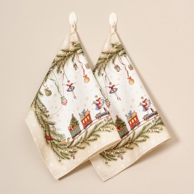 Набор полотенец из 2 шт "щелкунчик" 40х60см  бежевый,100%хлопок,твил Lefard (850-757-6) Набор полотенец из 2 шт "щелкунчик" 40х60см  бежевый,100%хлопок,твил Lefard (850-757-6)