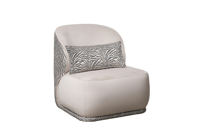 Кресло Capri Basic,бежевый/принт Colt002+Ana Beg 80*90*82см (TT-00012069)