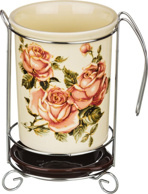 Подставка под кухонные приборы "корейская роза" 10,5*10,5*16 см Agness (358-756) Подставка под кухонные приборы "корейская роза" 10,5*10,5*16 см Agness (358-756)