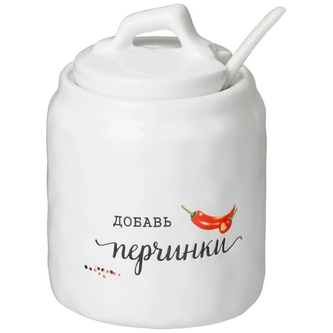 Баночка для специй с ложкой коллекция "crumpled" 7,5*7,5*10,5 см 220 мл Lefard (157-216) Баночка для специй с ложкой коллекция "crumpled" 7,5*7,5*10,5 см 220 мл Lefard (157-216)