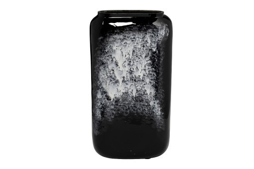 Ваза стеклянная серо-черная 19*19*29см (TT-00008694)