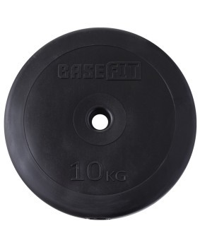 Диск пластиковый BASEFIT BB-203 d=26 мм, черный, 10 кг (1483994) Диск пластиковый BASEFIT BB-203 d=26 мм, черный, 10 кг (1483994)