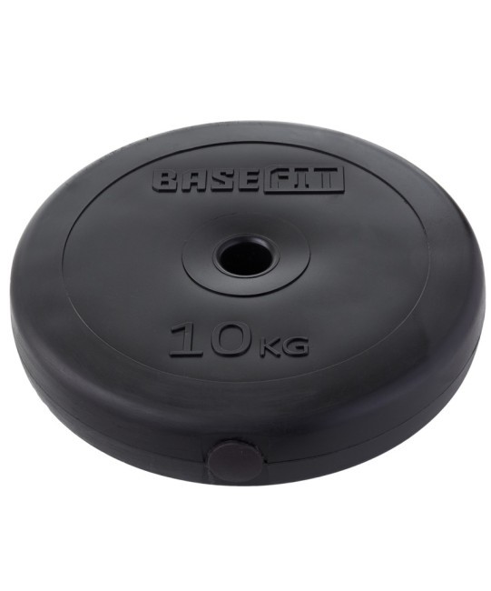 Диск пластиковый BASEFIT BB-203 d=26 мм, черный, 10 кг (1483994) Диск пластиковый BASEFIT BB-203 d=26 мм, черный, 10 кг (1483994)