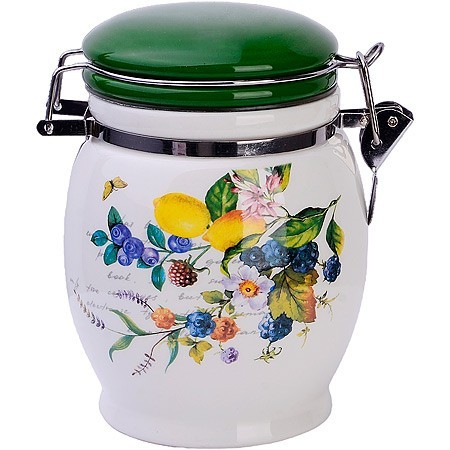 Банка для сыпучих 700мл Лесные ягоды с лимонами дол/жел LR (60145)