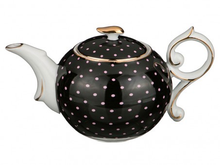Заварочный чайник "черный в горошек" 250 мл. Lefard (85-1007)