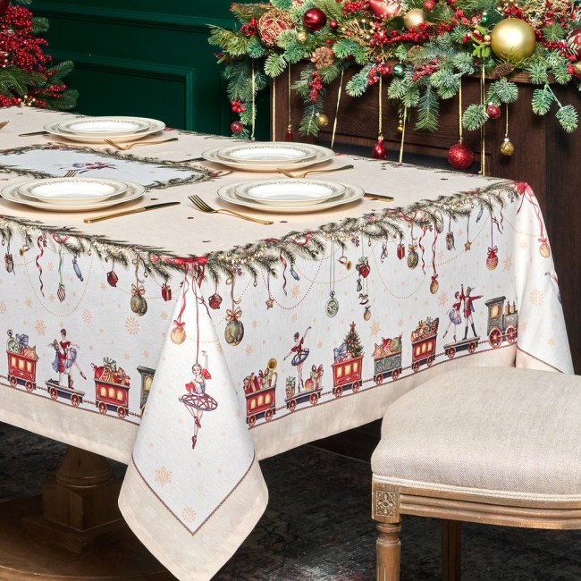 Скатерть 140х300 cm прямоугольная, "щелкунчик" цвет: бежевый, tm lefard, полиэстер 100% Lefard (986-002-21) Скатерть 140х300 cm прямоугольная, "щелкунчик" цвет: бежевый, tm lefard, полиэстер 100% Lefard (986-002-21)