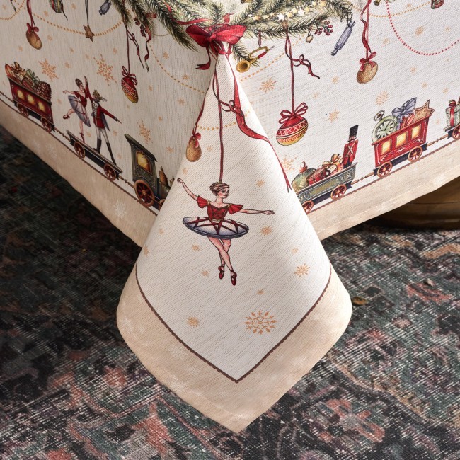 Скатерть 140х300 cm прямоугольная, "щелкунчик" цвет: бежевый, tm lefard, полиэстер 100% Lefard (986-002-21) Скатерть 140х300 cm прямоугольная, "щелкунчик" цвет: бежевый, tm lefard, полиэстер 100% Lefard (986-002-21)