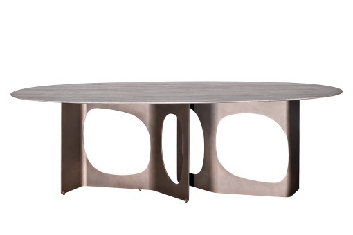 Стол обеденный Травертин (Travertine), столешница травертин 240*110*76см (TT-00016042)