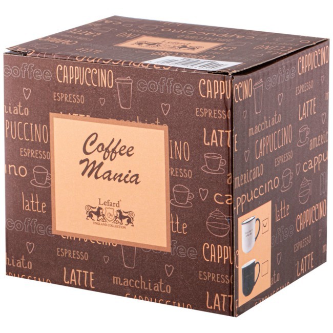 Кружка белая с золотой деталью 400 мл 12,5*9,3*10см Lefard (756-398)