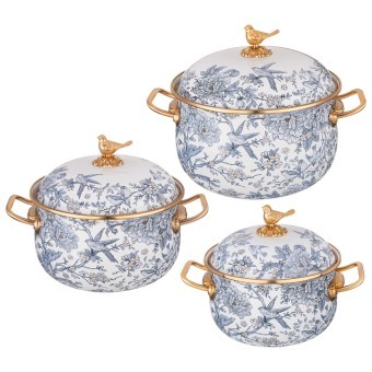 Набор кастрюль lefard эмалированных серия royal garden, 6пр. 2,1л, 2,8л и 3,8л Lefard (950-778)