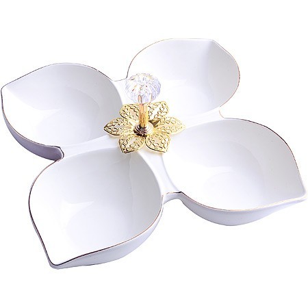 Менажница фарфор 4 секц 20х20х5 LR (60044) Менажница фарфор 4 секц 20х20х5 LR (60044)