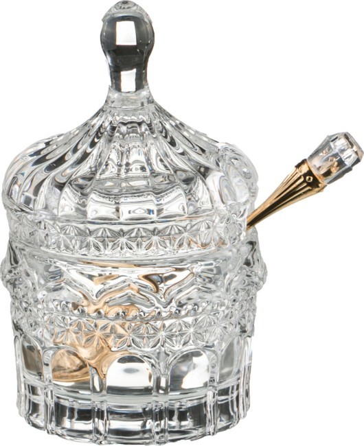 Икорница с ложкой 125 мл. 7,5*7,5 см. высота=12 см. коллекция "muza" Lefard (355-210)