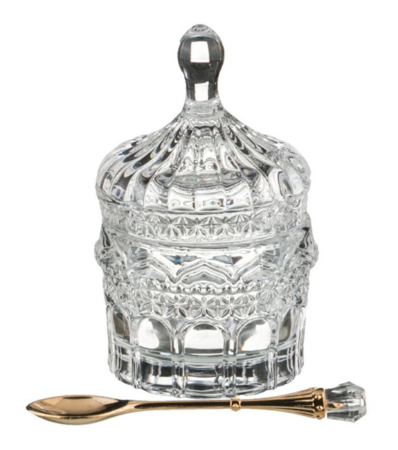 Икорница с ложкой 125 мл. 7,5*7,5 см. высота=12 см. коллекция "muza" Lefard (355-210)