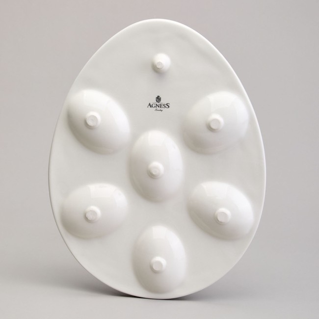 Блюдо для 6 яиц agness "sunday" 26*20*2.5 см Agness (358-2313)