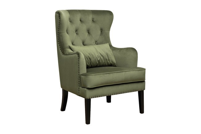 Кресло Rimini велюр зеленый Colton 008-ZEL 74*84*104см с подушкой - TT-00011015