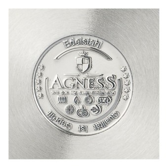 Сотейник agness professional 28x8  5 л. высококачественная нерж сталь 18/10  индукционное дно Agness (936-307)