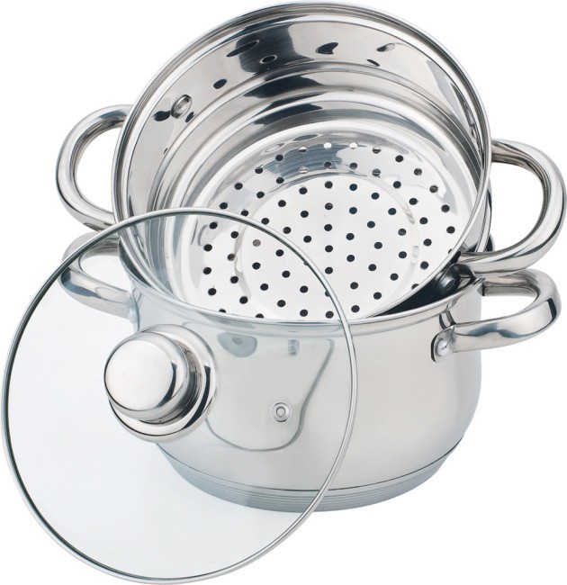 Кастрюля-пароварка agness 2-х ярусная, 3 предмета, серия "classic" диаметр=20см, 3,2л Agness (933-503) Кастрюля-пароварка agness 2-х ярусная, 3 предмета, серия "classic" диаметр=20см, 3,2л Agness (933-503)