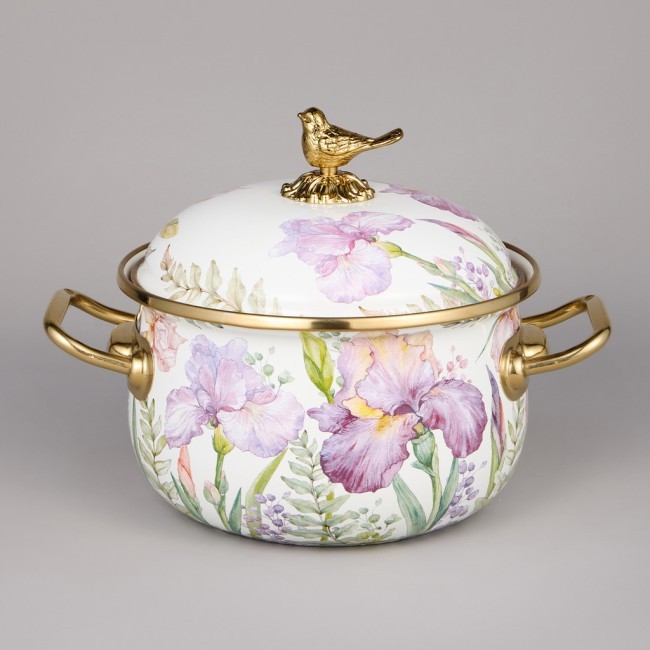 Набор кастрюль agness эмалированных серия "irises", 6пр. 2,1л, 2,8л и 3,8л Agness (950-607)