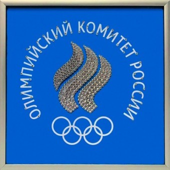 Картина Логотип Олимпиада синий с кристаллами Swarovski (2186)