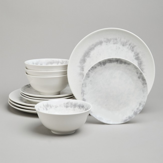 Набор обеденный bronco "daily" на 4 персоны 12 предметов серый Bronco (576-1008)