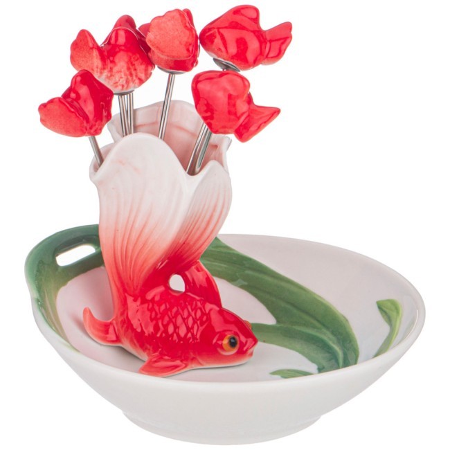 Блюдо lefard "золотая рыбка" 11*12*8 см, 6 вилочек Lefard (58-143) Блюдо lefard "золотая рыбка" 11*12*8 см, 6 вилочек Lefard (58-143)