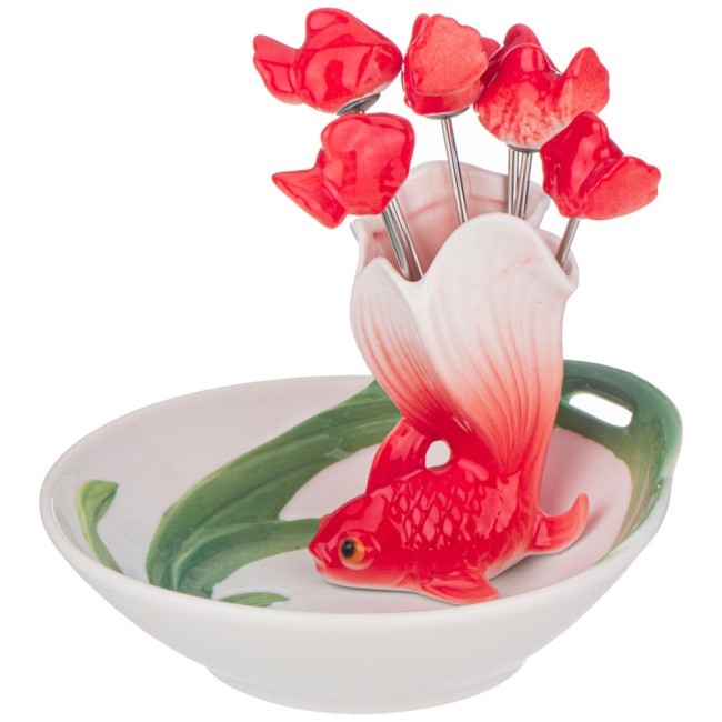 Блюдо lefard "золотая рыбка" 11*12*8 см, 6 вилочек Lefard (58-143) Блюдо lefard "золотая рыбка" 11*12*8 см, 6 вилочек Lefard (58-143)