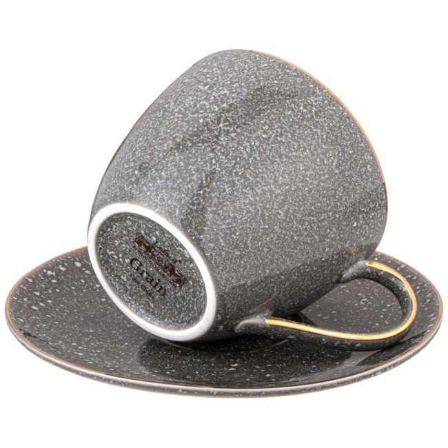 Чайный сервиз lefard "grain" на 6 пер. 14 пр. серый Lefard (42-504)