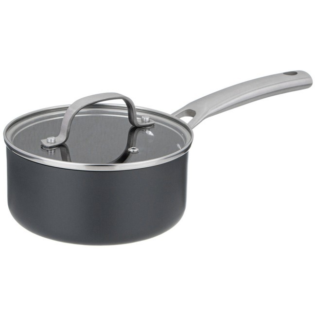 Ковш с крышкой 1,4л "chef"agness 16*7,5см, анодированный алюминий,3х слойное покрытие daikin Agness (947-105)