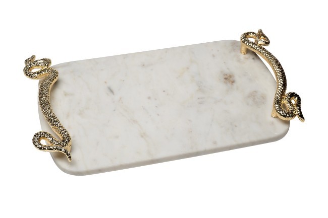 Поднос декоративный мраморный "Serpente" 43*26*6,5 cм (TT-00007315) Поднос декоративный мраморный "Serpente" 43*26*6,5 cм (TT-00007315)