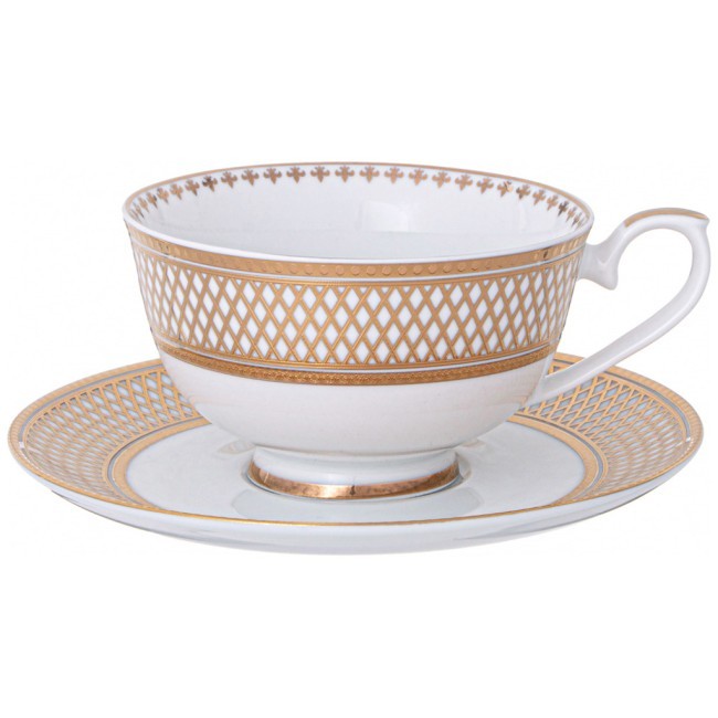 Чайный сервиз lefard "золотая сетка" hа 6 пер. 14 пр. 1300/250/270 мл Lefard (770-230)