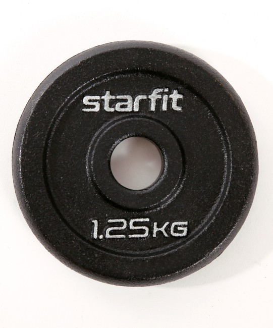 Диск чугунный STARFIT BB-204 d=26 мм, черный, 1,25 кг (998409)