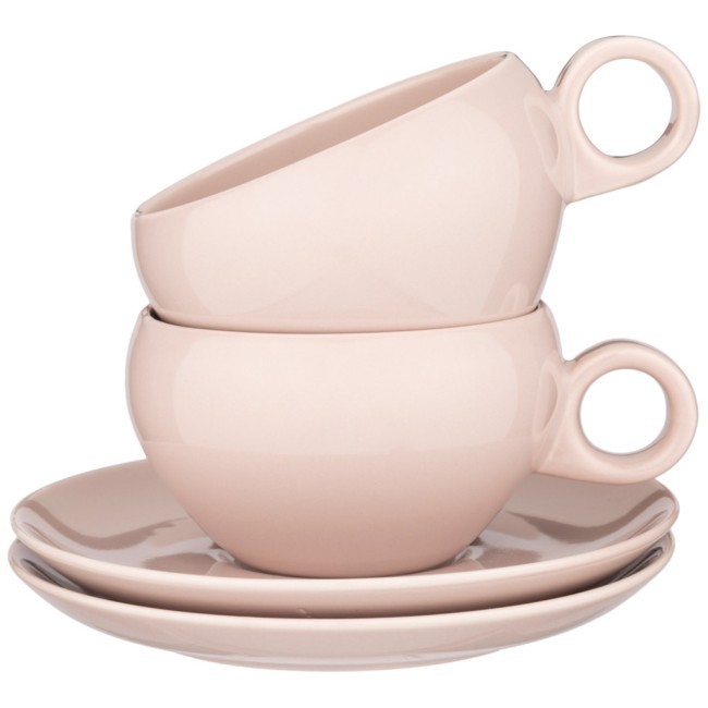 Чайный набор bronco "fusion" на 2 пер. 4 пр. 290 мл пудровый Bronco (263-1151)