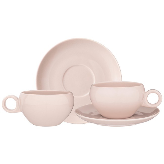 Чайный набор bronco "fusion" на 2 пер. 4 пр. 290 мл пудровый Bronco (263-1151)