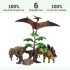 Динозавры и драконы для детей серии "Мир динозавров": птеродактиль, тираннозавр, стегозавр, аллозавр (набор фигурок из 6 предметов) (MM206-026)