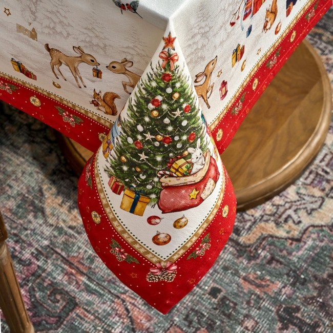 Скатерть "с новым годом" 110х140см ,красный, 100% хлопок,твил пропитка Lefard (850-763-20) Скатерть "с новым годом" 110х140см ,красный, 100% хлопок,твил пропитка Lefard (850-763-20)