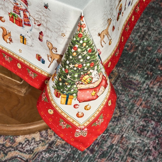 Скатерть "с новым годом" 110х140см ,красный, 100% хлопок,твил пропитка Lefard (850-763-20) Скатерть "с новым годом" 110х140см ,красный, 100% хлопок,твил пропитка Lefard (850-763-20)