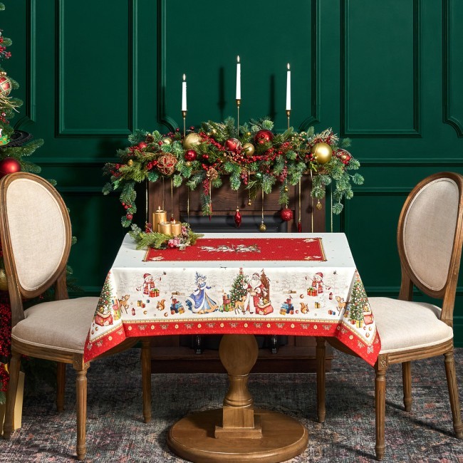 Скатерть "с новым годом" 110х140см ,красный, 100% хлопок,твил пропитка Lefard (850-763-20) Скатерть "с новым годом" 110х140см ,красный, 100% хлопок,твил пропитка Lefard (850-763-20)