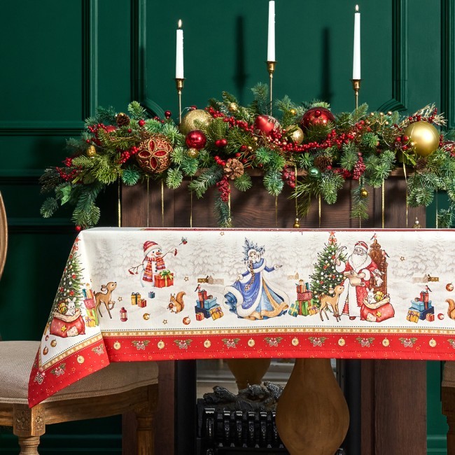 Скатерть "с новым годом" 110х140см ,красный, 100% хлопок,твил пропитка Lefard (850-763-20) Скатерть "с новым годом" 110х140см ,красный, 100% хлопок,твил пропитка Lefard (850-763-20)