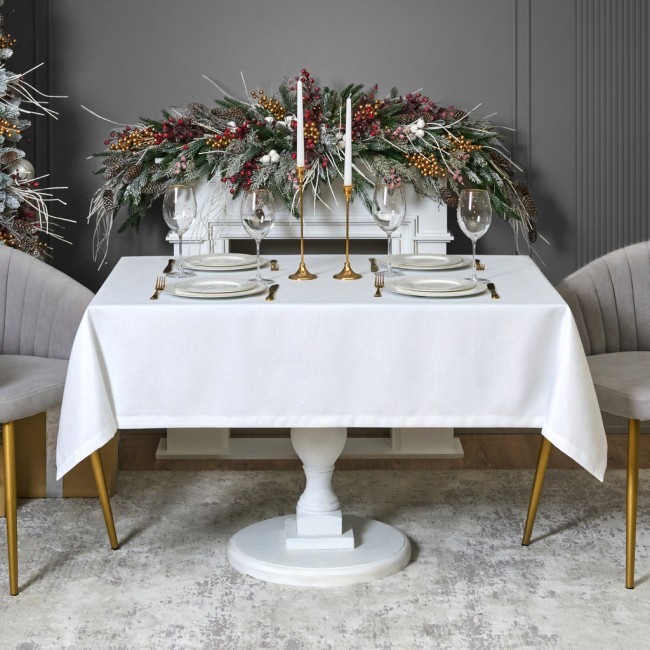 Скатерть 160х220 cm прямоугольная, "феерия. серебро", цвет: белый, tm lefard, полиэстер 100% (кор=1 Lefard (986-004-21) Скатерть 160х220 cm прямоугольная, "феерия. серебро", цвет: белый, tm lefard, полиэстер 100% (кор=1 Lefard (986-004-21)