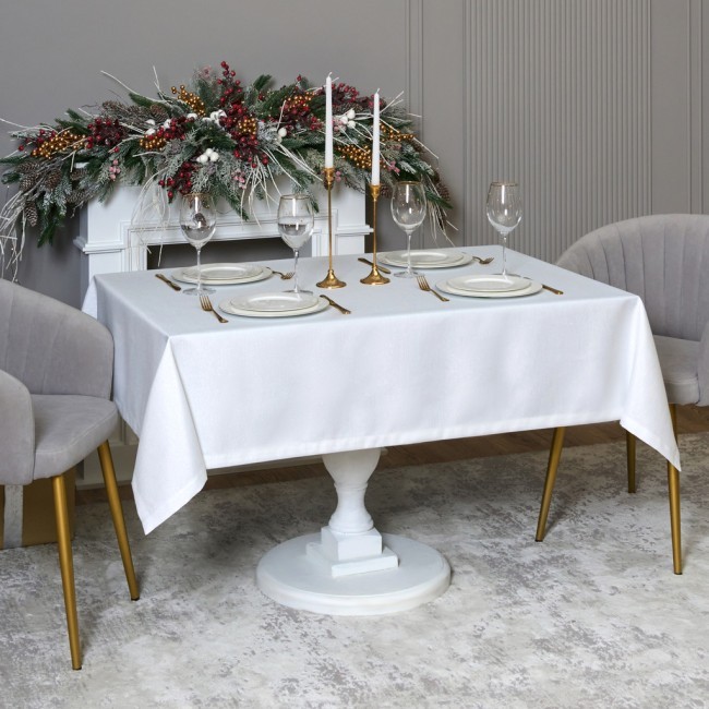 Скатерть 160х220 cm прямоугольная, "феерия. серебро", цвет: белый, tm lefard, полиэстер 100% (кор=1 Lefard (986-004-21) Скатерть 160х220 cm прямоугольная, "феерия. серебро", цвет: белый, tm lefard, полиэстер 100% (кор=1 Lefard (986-004-21)