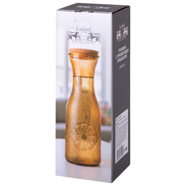 Графин orange с пробковой крышкой 1л Lefard (172-197) Графин orange с пробковой крышкой 1л Lefard (172-197)